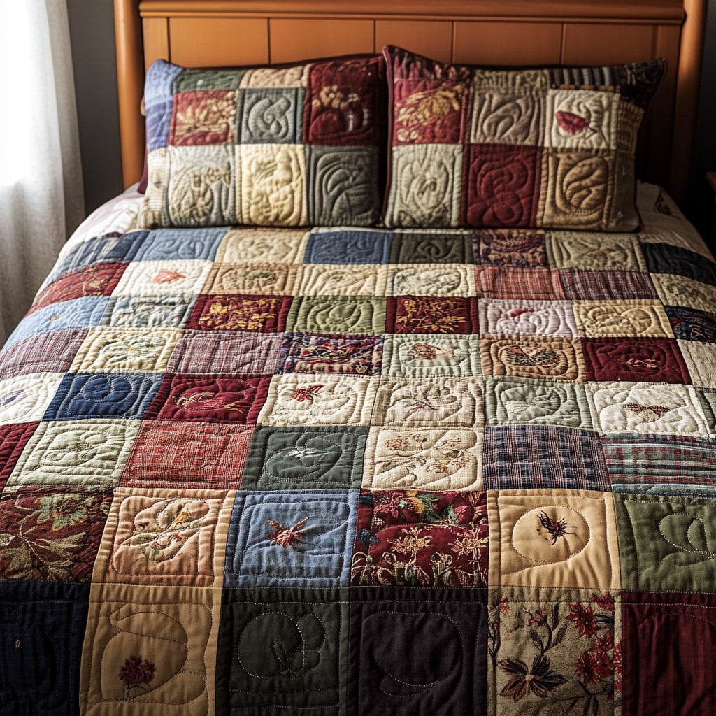 Patchwork 3-Piece Quilted Bedding Set NCU0VT100