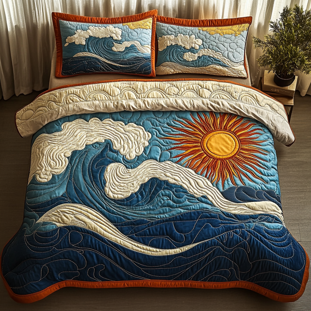 Sunshine 3-Piece Quilted Bedding Set NCU0VT94