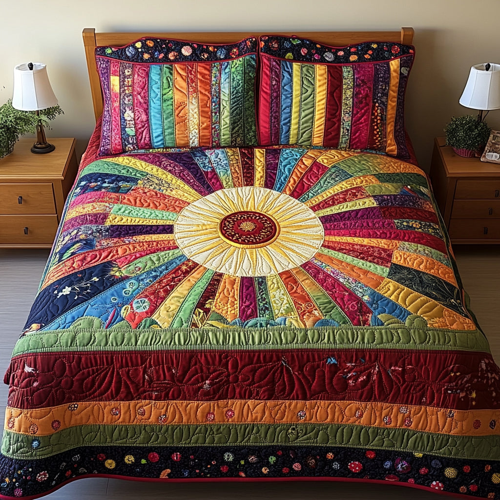 Sunshine 3-Piece Quilted Bedding Set NCU0VT79