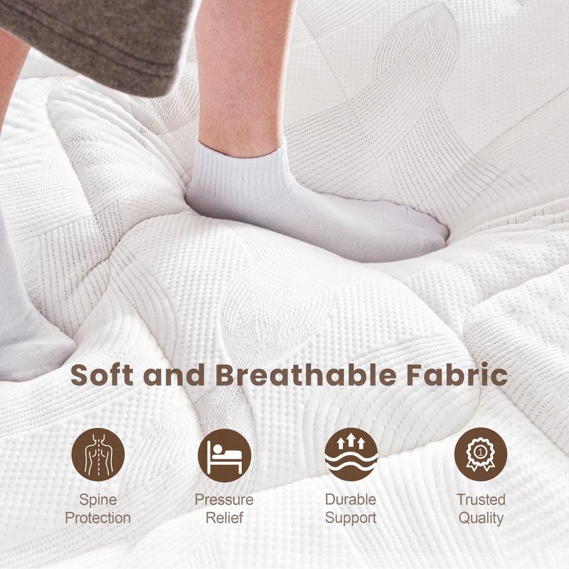 🎉Last day clearance sale!🛏️Mattress 10-12 Inch Hybrid Mattresses in a Box