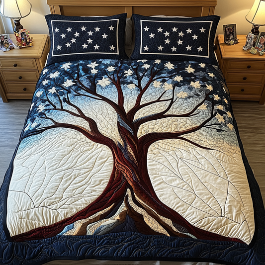 Tree Of Life 3-Piece Quilted Bedding Set NCU0VT70