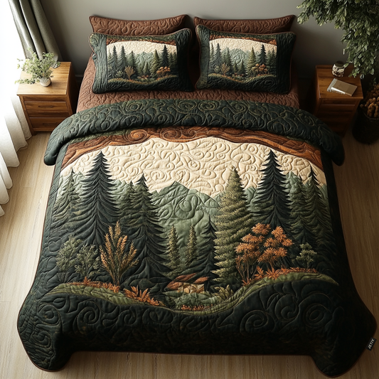 Woodland 3-Piece Quilted Bedding Set NCU0VT144